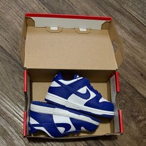 Nike Kids Royal Blue and White Sneakers